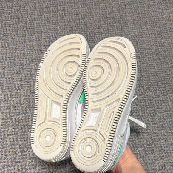 Nike Air Force 1 with Mint and Lilac Accents - Picture 6 of 8